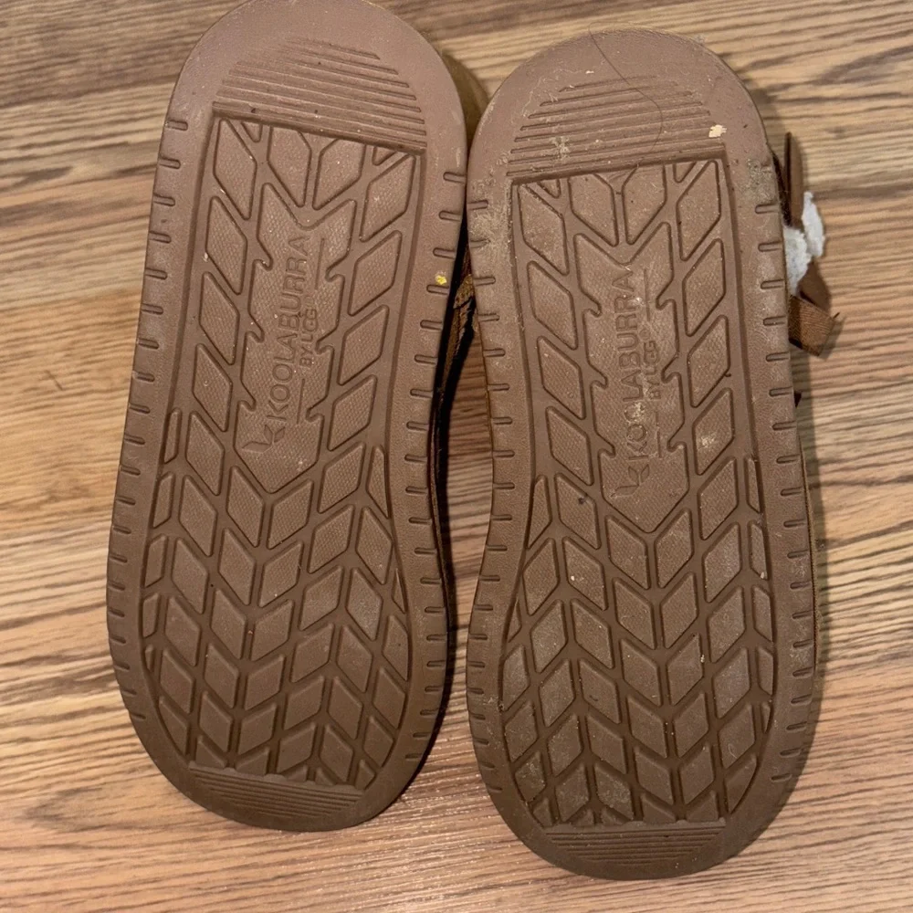 Warm Tan Koolaburra Kids Boots with Bow Accents